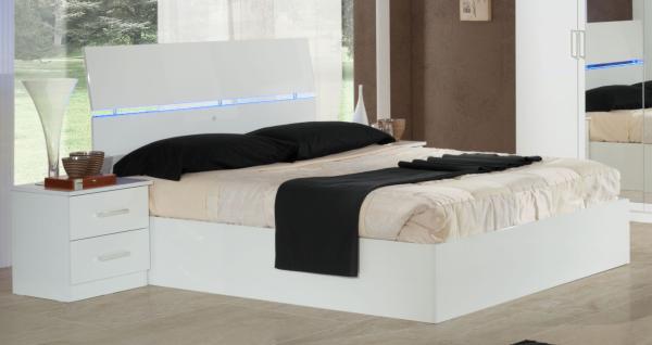 Product photograph of Simona White Italian Bed - Comes In Double King And Queen Size Options from Choice Furniture Superstore.